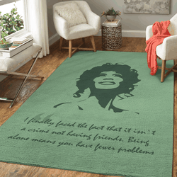 Whitney Houston Quotes I Finally Faced The Fact For Fans Area Rug Rug Regtangle Carpet Floor Decor Home Decor