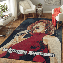 Whitney Houston Song I Will Always Love You Art Area Rug Area Rug Living Room Carpet Rug Regtangle Carpet Floor Decor Home Decor
