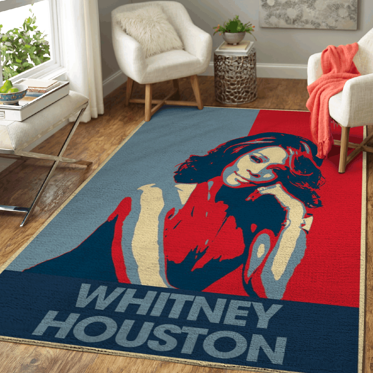 Whitney Houston United States Art For Fans Area Rug Area Rug Living Room Carpet Rug Regtangle Carpet Floor Decor Home Decor