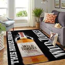 Wild Turkey Area Rug This House Runs On Ofd 20030914 Area Rug Living Room Carpet Rug Regtangle Carpet Floor Decor Home Decor