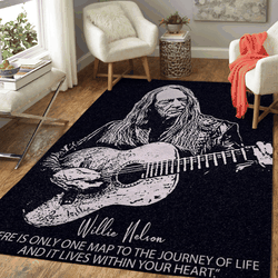 Willie Nelson Quotes It Lives Within Your Heart Art Area Rug Area Rug Living Room Carpet Rug Regtangle Carpet Floor Decor Home Decor