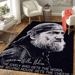 Willie Nelson Quotes The Second Mouse Gets The Cheese Art Area Rug Rug Regtangle Carpet Floor Decor Home Decor