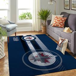Winnipeg Jets Nhl Area Rugs Team Logo Style Living Room Regtangle Carpet