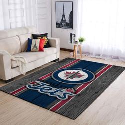 Winnipeg Jets Nhl Area Rugs Team Logo Style Living Room Regtangle Carpet