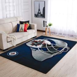 Winnipeg Jets Nhl Area Rugs Team Logo Style Living Room Regtangle Carpet