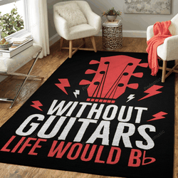 Without Music Life Be Flat Inspirational Art For Fans Area Rug Living Room Carpet Rug Regtangle Carpet Floor Decor Home Decor
