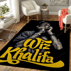 Wiz Khalifa Rapper Rapp Music Art For Fans Area Rug Living Room Carpet Rug Regtangle Carpet Floor Decor Home Decor