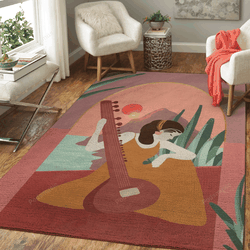 Women In Music 1 Women In Music Art For Fans Area Rug Living Room Carpet Rug Regtangle Carpet Floor Decor Home Decor