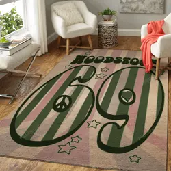 Woodstock 69 Green Music Art For Fans Area Rug Living Room Carpet Rug Regtangle Carpet Floor Decor Home Decor