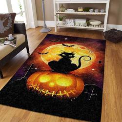 Cat Halloween Living Room Rug Home Decor Room Carpet Floor Home Decor