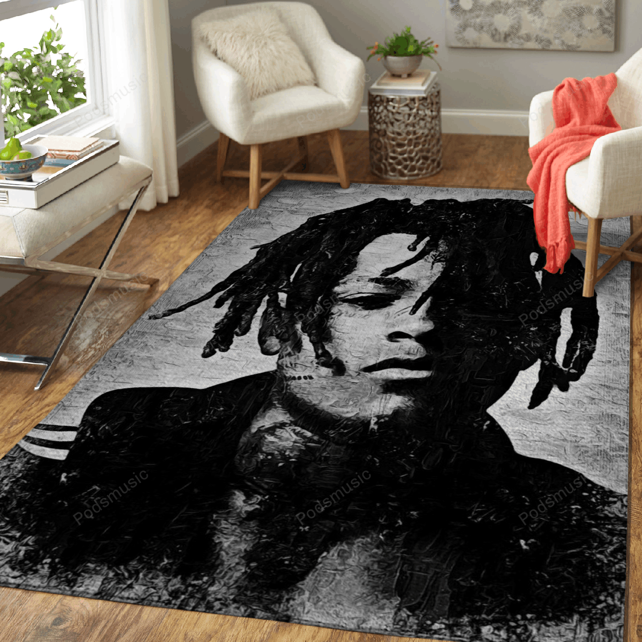 Xxx Tentaction Music Monochrome Art For Fans Area Rug Living Room Carpet Rug Regtangle Carpet Floor Decor Home Decor