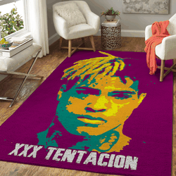 Xxxtentacion American Rapper Rock And Emo Pop Art Area Rug Area Rug Living Room Carpet Rug Regtangle Carpet Floor Decor Home Decor