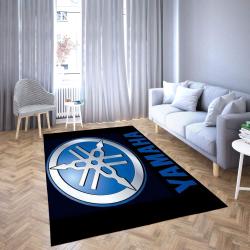 Yamaha Area Rug Blue Logo Living Room Carpet Rug Regtangle Carpet Floor Decor Home Decor