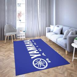Yamaha Area Rug White & Blue Logo Living Room Carpet Rug Regtangle Carpet Floor Decor Home Decor