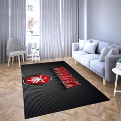 Yamaha Logo Area Rug Black & Red 3D Living Room Carpet Rug Regtangle Carpet Floor Decor Home Decor