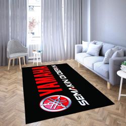 Yamaha Logo Area Rug Red & White Living Room Carpet Rug Regtangle Carpet Floor Decor Home Decor