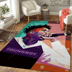 Youngboy Nba Music Art For Fans Area Rug Living Room Carpet Rug Regtangle Carpet Floor Decor Home Decor