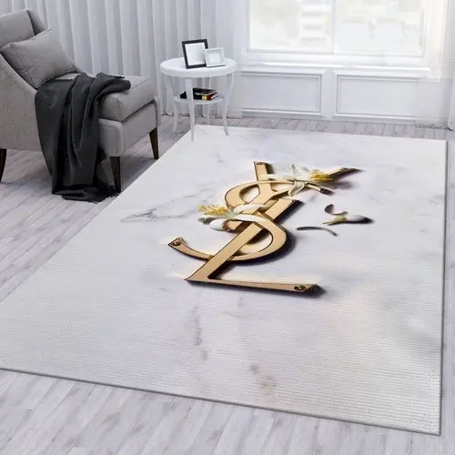 Yves Saint Laurent V7 Fashion Brand Living Room Rug Family Gift Us Dec