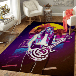 Zakk Wylde 80S Artwork Music Synthwave 80S Art For Fans Area Rug Living Room Carpet Rug Regtangle Carpet Floor Decor Home Decor