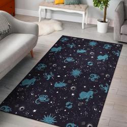 Zodiac Constellation Pattern Print Area Rug Living Room Rug Home Decor