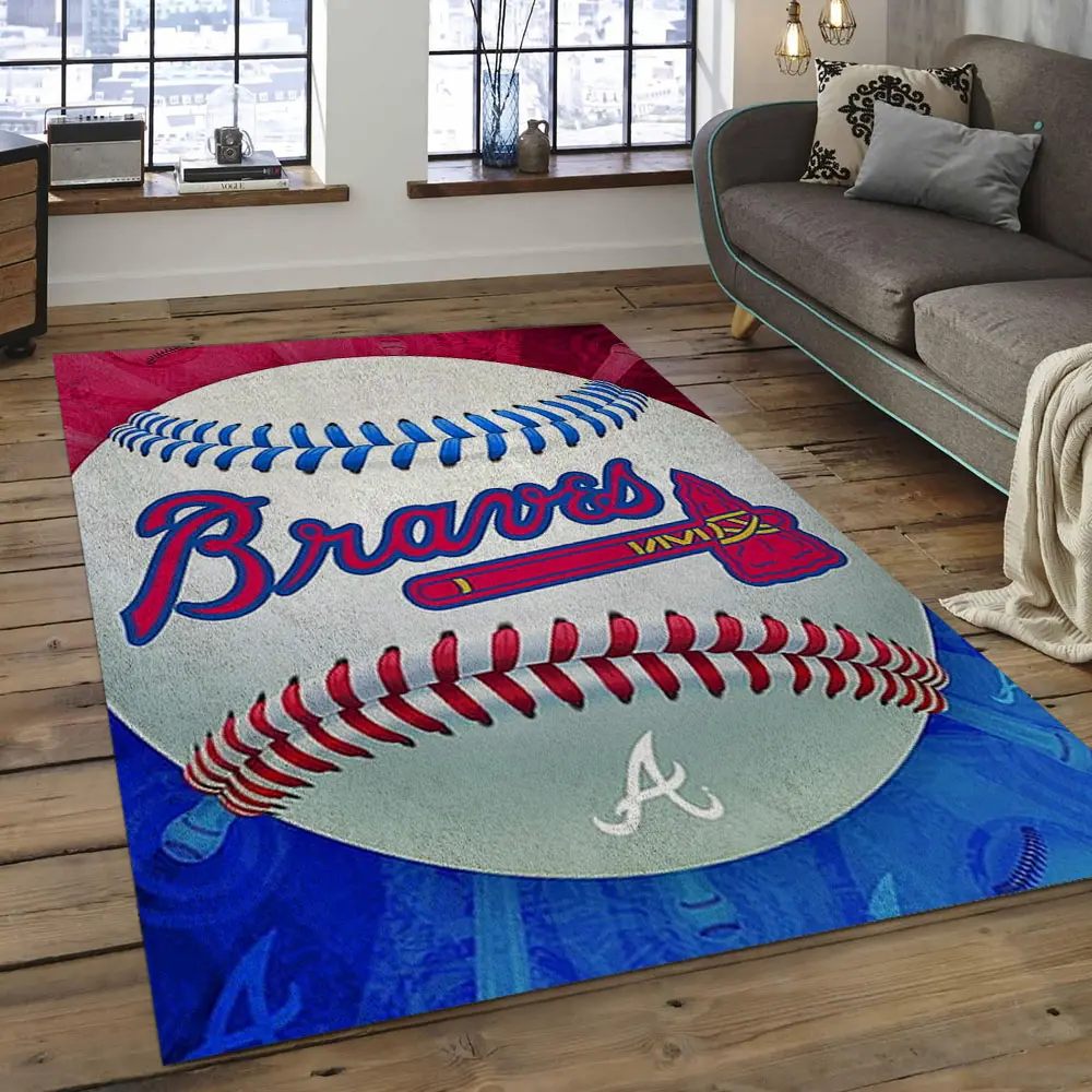 MLB Atlanta Braves Baseball Team Logo Rectangle Area AB34