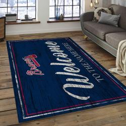 MLB Atlanta Braves Baseball Team Logo Rectangle Area AB39