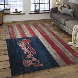 MLB Atlanta Braves Baseball Team Logo Rectangle Area AB40