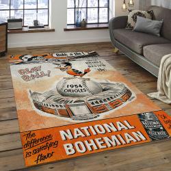 MLB Baltimore Orioles Baseball Team Logo Rectangle Area BO28