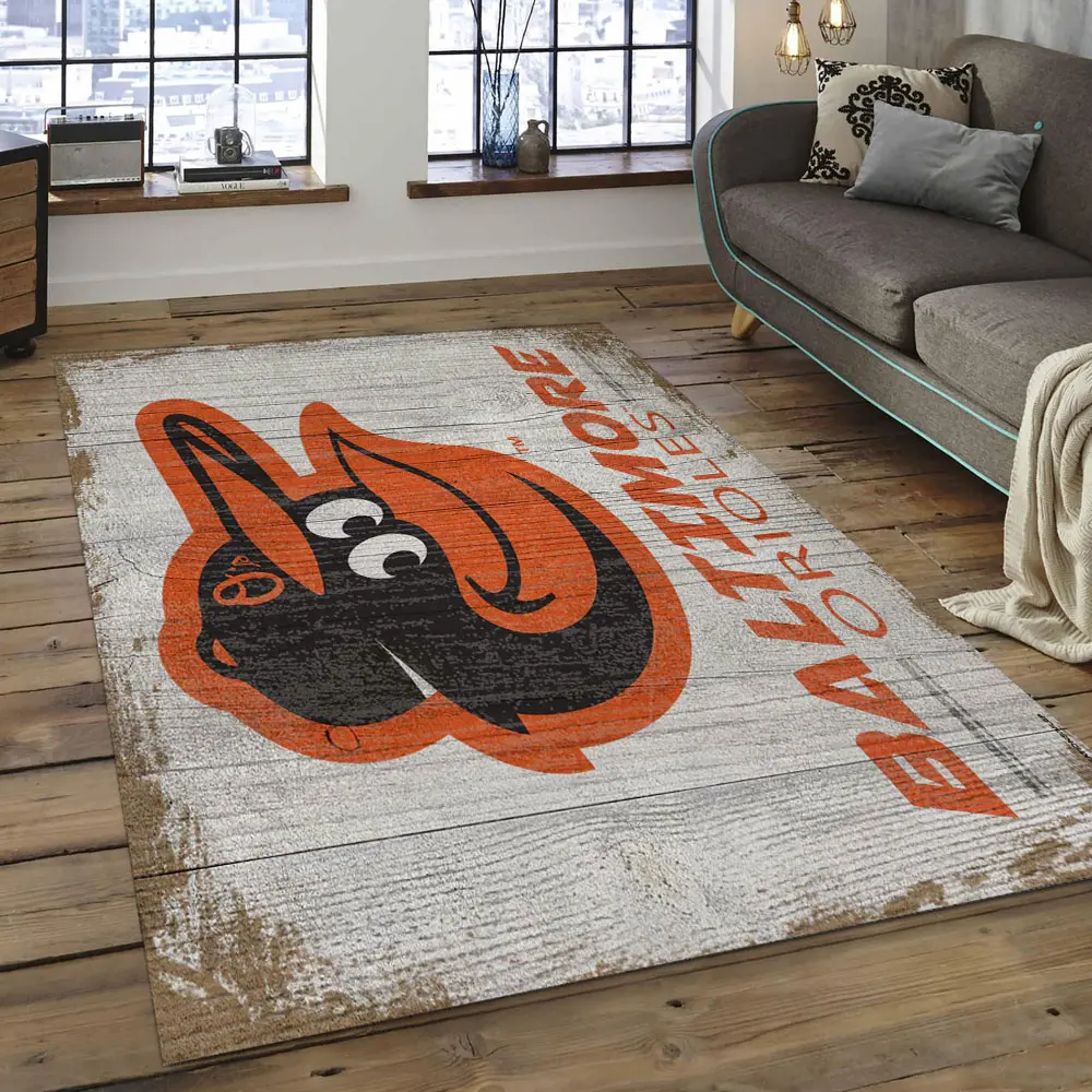 MLB Baltimore Orioles Baseball Team Logo Rectangle Area BO34