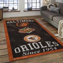 MLB Baltimore Orioles Baseball Team Logo Rectangle Area BO37