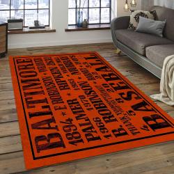 MLB Baltimore Orioles Baseball Team Logo Rectangle Area BO46
