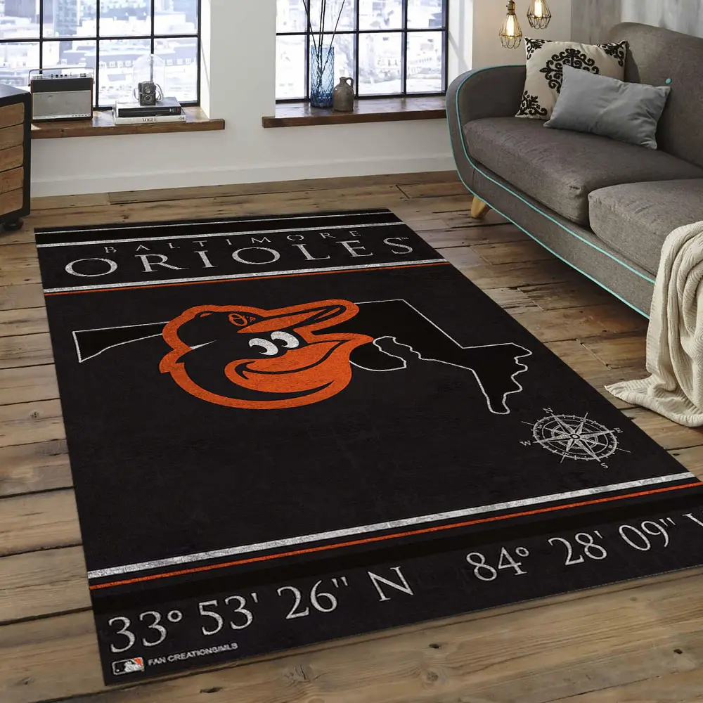 MLB Baltimore Orioles Baseball Team Logo Rectangle Area BO50
