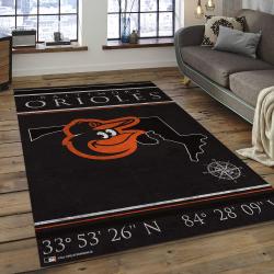 MLB Baltimore Orioles Baseball Team Logo Rectangle Area BO50