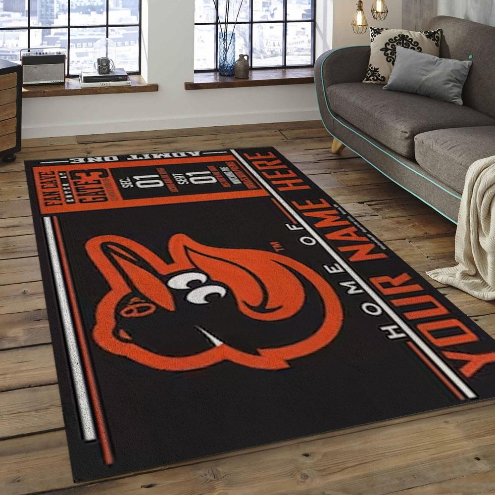 MLB Baltimore Orioles Baseball Team Logo Rectangle Area BO58