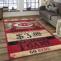 MLB Cincinnati Reds Baseball Team Logo Rectangle Area CR17