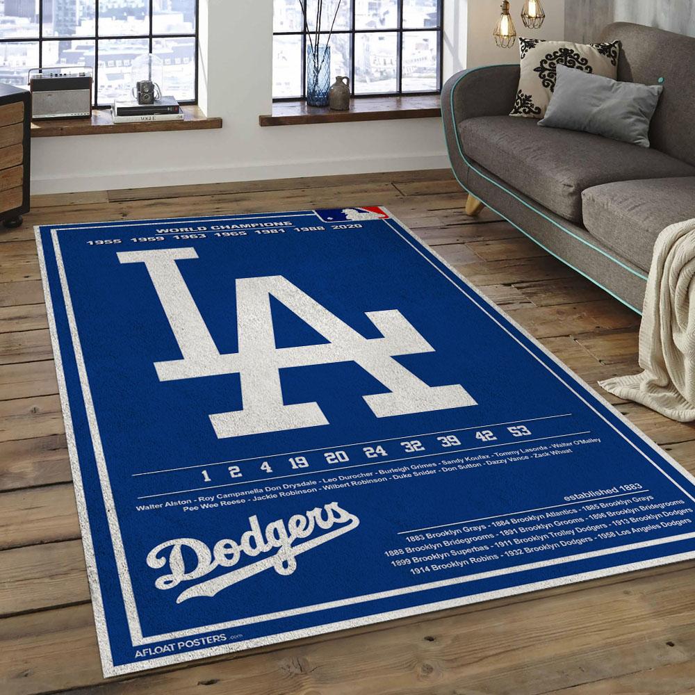 MLB Los Angeles Dodgers Baseball Team Logo Rectangle Area LAD10