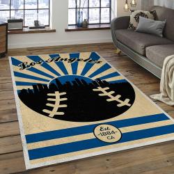 MLB Los Angeles Dodgers Baseball Team Logo Rectangle Area LAD30