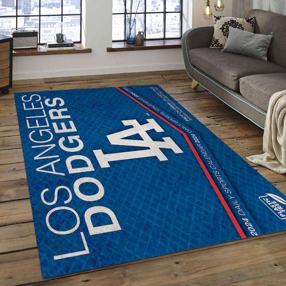 MLB Los Angeles Dodgers Baseball Team Logo Rectangle Area LAD63