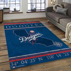 MLB Los Angeles Dodgers Baseball Team Logo Rectangle Area LAD67