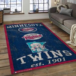 MLB Minnesota Twins Baseball Team Logo Rectangle Area MTS35