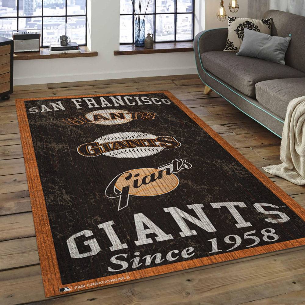 MLB San Francisco Giants Baseball Team Logo Rectangle Area SFG13