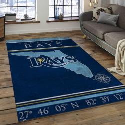 MLB Tampa Bay Rays Baseball Team Logo Rectangle Area TBR17