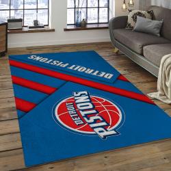 NBA Detroit Pistons Basketball Legend Team Logo Rectangle Area DP03