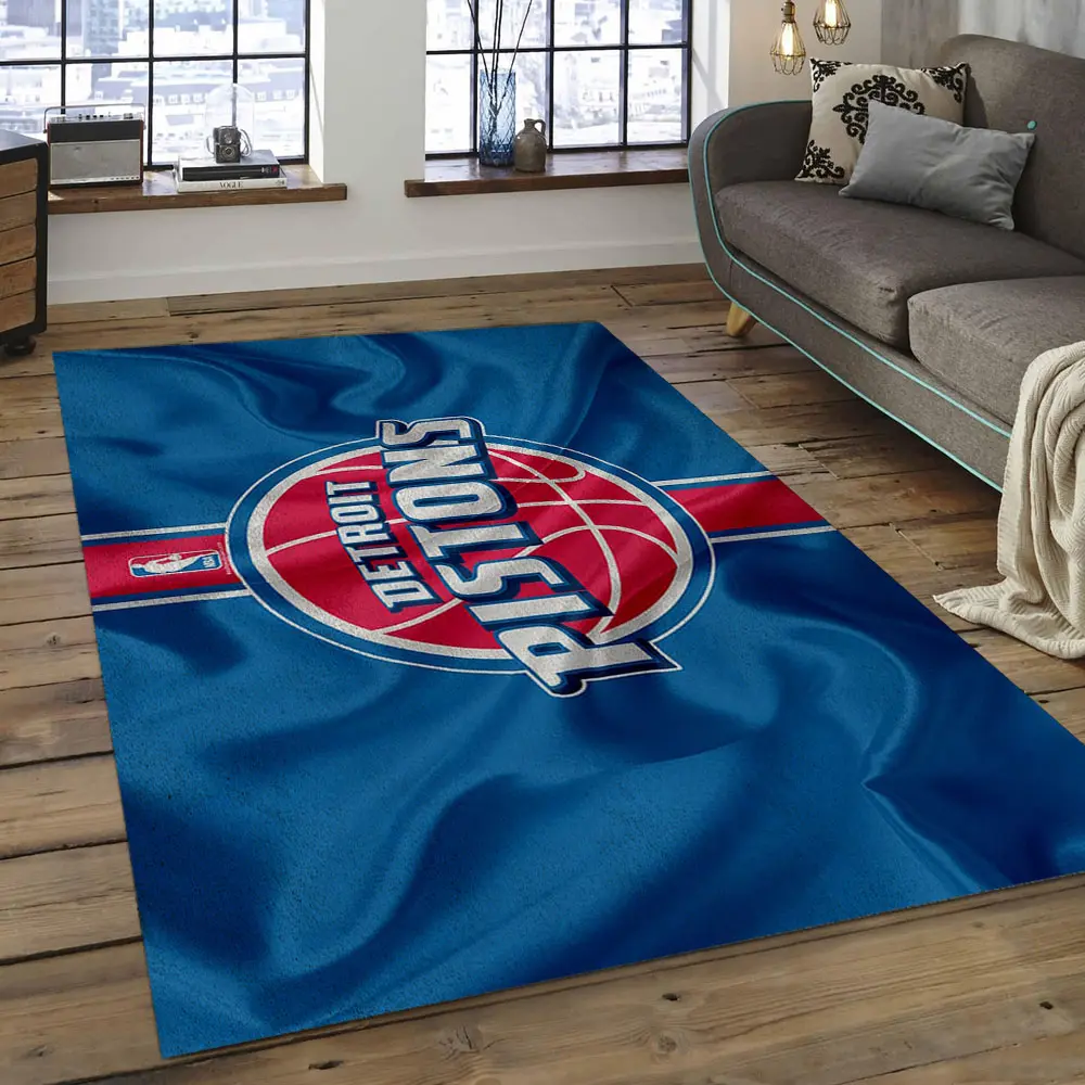 NBA Detroit Pistons Basketball Legend Team Logo Rectangle Area DP05
