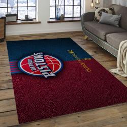 NBA Detroit Pistons Basketball Legend Team Logo Rectangle Area DP06