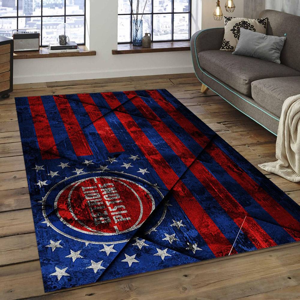 NBA Detroit Pistons Basketball Legend Team Logo Rectangle Area DP10