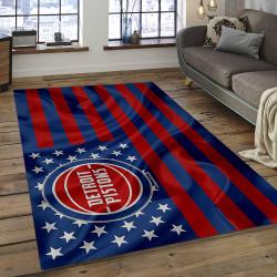 NBA Detroit Pistons Basketball Legend Team Logo Rectangle Area DP11