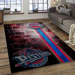 NBA Detroit Pistons Basketball Legend Team Logo Rectangle Area DP12