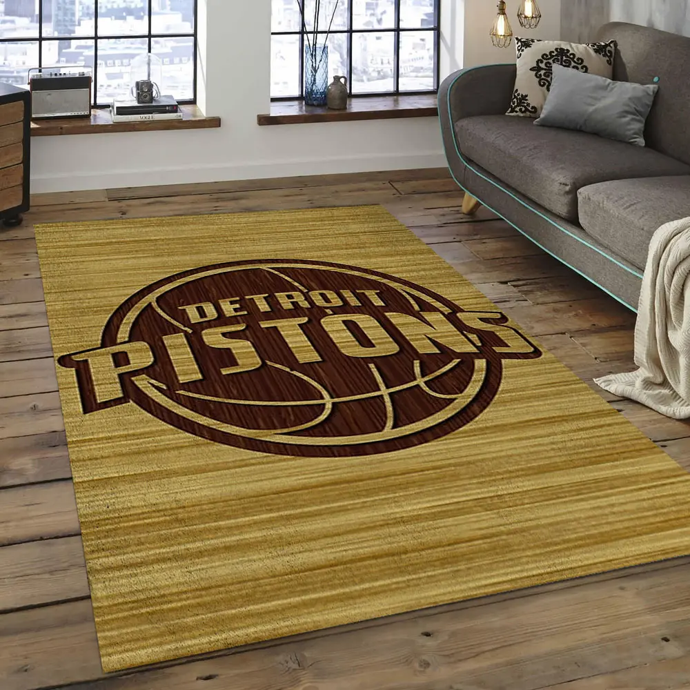 NBA Detroit Pistons Basketball Legend Team Logo Rectangle Area DP14