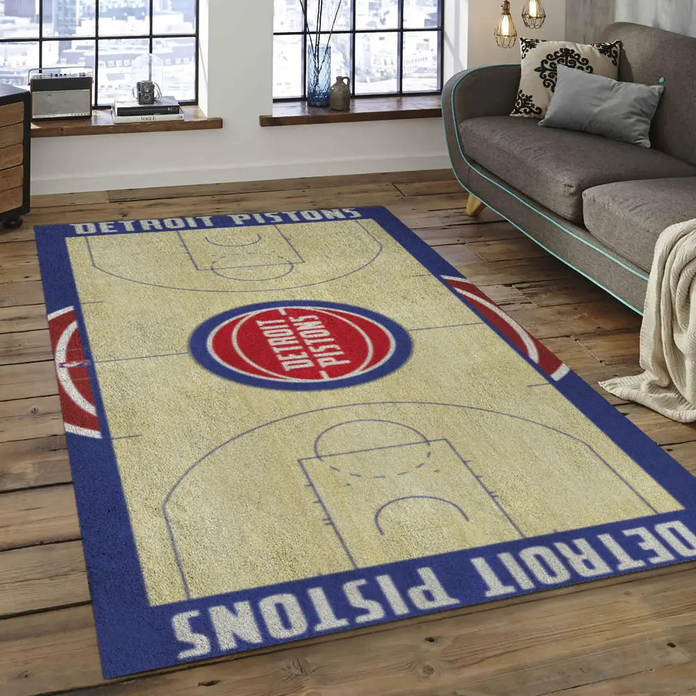 NBA Detroit Pistons Basketball Legend Team Logo Rectangle Area DP16